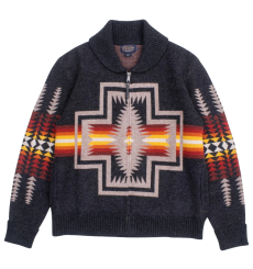 Pendleton Harding Zip Lambswool Cardigan Oxford