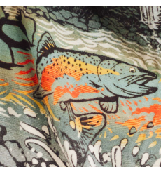 Pendleton Jacquard Napped Blanket Robe Salmon Falls