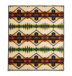 Pendleton Jacquard Napped Blanket Robe Four Corners front Size: 163x203 cm