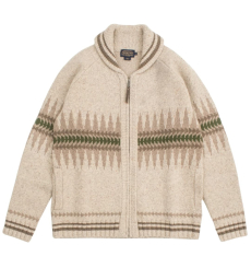 Pendleton Sawtooth Buck Zip Cardigan Oatmeal