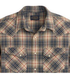 Pendleton Wyatt Shirt Natural Multi Plaid