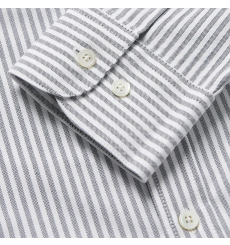 Portuguese Flannel Belavista Stripe Shirt Black