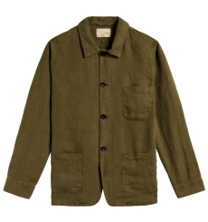 Portuguese Flannel Labura Linen Jacket Olive