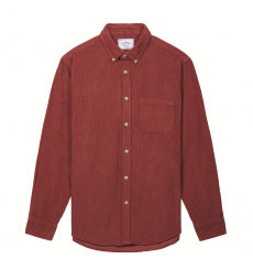 Portuguese Flannel Lobo Cotton-Corduroy Shirt Bordeaux front