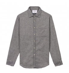 Portuguese Flannel Teca Cotton-Flannel Shirt Light Grey front