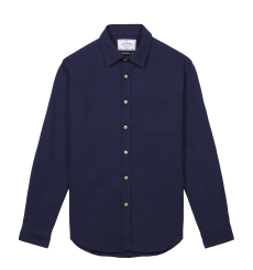 Portuguese Flannel Teca Cotton-Flannel Shirt Navy front