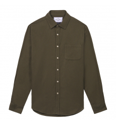 Portuguese Flannel Teca Cotton-Flannel Shirt Olive front