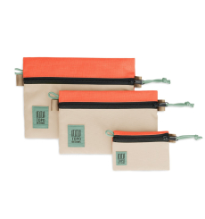 Topo Designs Accessory Bags 3 Pack Almond/Emberglow