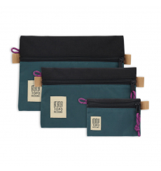 Topo Designs Accessory Bags Botanic Green/Black Set of 3 
