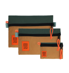 Topo Designs Accessory Bags Khaki/Forest Set of 3 