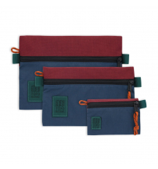 Topo Designs Accessory Bags Pond Blue/Zinfandel Set of 3 