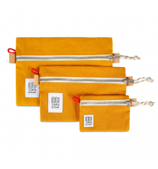 Topo Designs Accessory Bags Canvas Mustard Set of 3