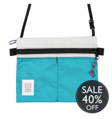 Topo Designs Accessory Shoulder Bag White/Turquoise Sale