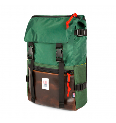 Topo Designs Rover Pack Heritage Forest/Brown Leather