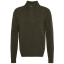 Barbour Patch Half Button Lambswool Sweater Seaweed