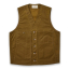 Filson Oil Tin Cloth Vest Dark Tan front