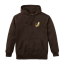 Filson Prospector Embroidered Hoodie Dark Brown/Fishing front