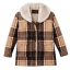 Filson Women's Lined Wool Packer Coat Cream/Brown/Multi front