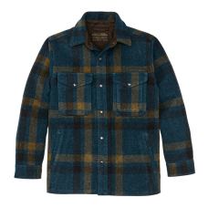 Filson Lined Mackinaw Wool Jac-Shirt Teal/Ochre Plaid