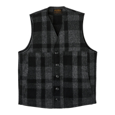 Filson Mackinaw Wool Vest Charcoal/Black/Heritage Plaid