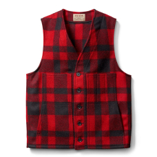 Filson Mackinaw Wool Vest Red/Black Plaid