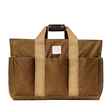 Filson Tin Cloth Tote Bag With Zipper Dark Tan, sturdy shopper