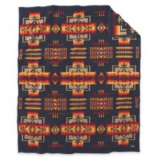 Pendleton Chief Joseph Jacquard Blanket Robe Indigo