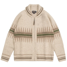 Pendleton Sawtooth Buck Zip Cardigan Oatmeal