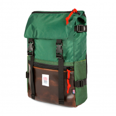 Topo Designs Rover Pack Heritage Forest/Brown Leather