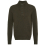 Barbour Patch Half Button Lambswool Sweater Seaweed