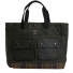 Barbour Field Wax Tote Bag Sage