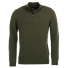 Barbour Holden Half Zip Lambswool Sweater Olive Marl
