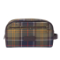 Barbour Tartan Leather Wash Bag Classic Tartan