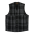 Filson Mackinaw Wool Vest Charcoal/Black/Heritage Plaid