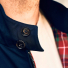 Baracuta G9 Original Harrington Jacket Navy - Collar with button closure