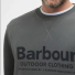 Barbour Larkhill Crew Neck Sweater Light Sage wearing front close-up