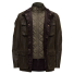 Barbour Ogston Wax Jacket Olive - Front open zipper