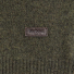 Barbour Patch Half Button Lambswool Sweater Seaweed - Leather logo