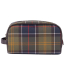 Barbour Tartan Leather Wash Bag Classic Tartan
