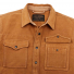 Filson Beartooth Jac Shirt Golden Brown Multi Stripe front pockets