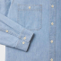 Filson Chambray CPO Shirt Light Indigo Chambray Sleeve detail