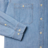 Filson Chambray CPO Shirt Light Indigo Chambray close-up