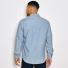 Filson Chambray CPO Shirt Light Indigo Chambray wearing front