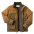 Filson Down Cruiser Jacket Dark Tan Two-way front zipper with snap-secure storm flap 