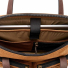 Filson Dryden Briefcase Whiskey inside with laptop