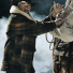 Filson Lined Mackinaw Wool Packer Coat Loden Heather Plaid lifestyle parking horse