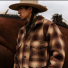 Filson Mackinaw Wool Cruiser Jacket Brown/Tan Ombre with hat