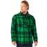 Filson Mackinaw Jac Shirt Acid Green/Black Heritage Plaid wearing front 
