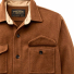 Filson Mackinaw Wool Jac-Shirt Chessie Tan Pocket flaps with hidden buttons