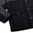 Filson Mackinaw Wool Double Coat Dark Navy front pocket